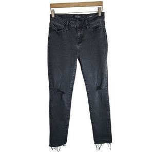 Judy Blue Jeans Women's 7 / 28 Slim Fit Skinny Raw‎ Hem Denim Black